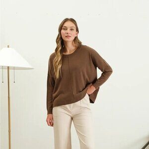 006 - Extended Shoulder Sweater - Mocha
